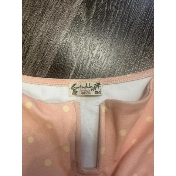 Free People Polka Dot V Neck Thong Bodysuit Pink Women's L - Picture 4 of 6